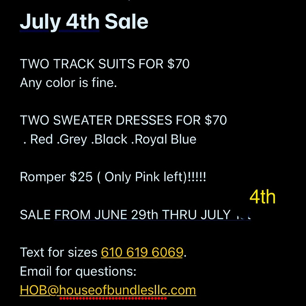 Sweater Dresses and Track Suits, Rompers & Hair